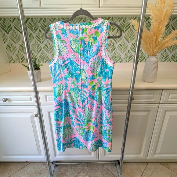 Lilly Pulitzer Delia Stretch Shift Dress Hip Nautic 6 - Picture 6 of 15